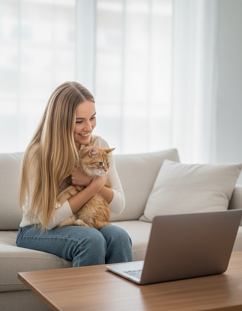 <p>
 <b>После консультации.&nbsp;</b>После общения врач подготавливает письменные рекомендации и направляет их владельцу по электронной почте. Если потребуется наблюдение или контрольное обследование, врач предложит повторный онлайн-приём или визит в клинику. Это помогает поддерживать непрерывность лечения и отслеживать динамику.
</p>
<p>
</p>