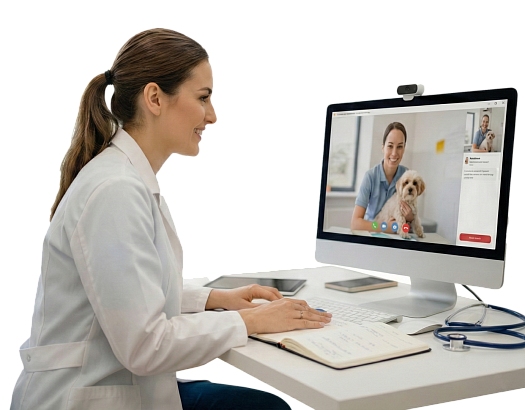 Проведение приема ветеринара онлайн