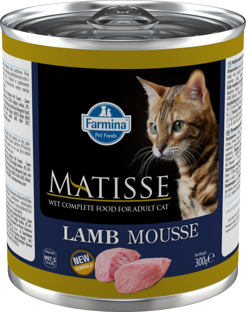 Консервы "Фармина" Matisse Mousse Lamb Мусс С Ягнёнком Для Взрослых Кошек 85Г Никапет(Сербия)