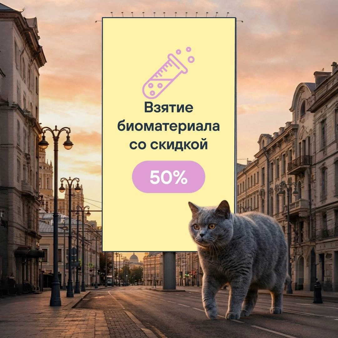 В Vet Union — скидка 50% на взятие биоматериала!