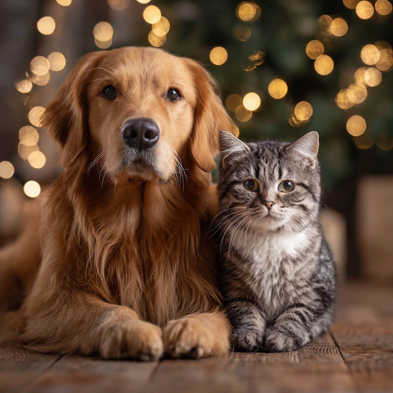 Превращаете дом в новогоднюю сказку? Не забудьте о безопасности питомца!